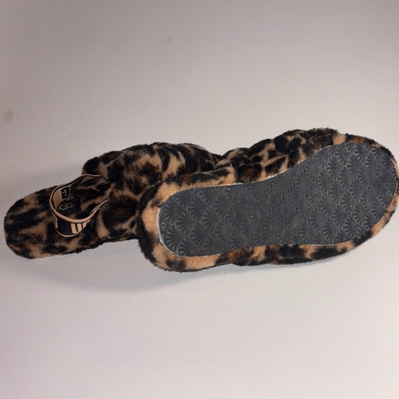 UGG Tan and Black Animal Print Slippers - Picture 2 of 4